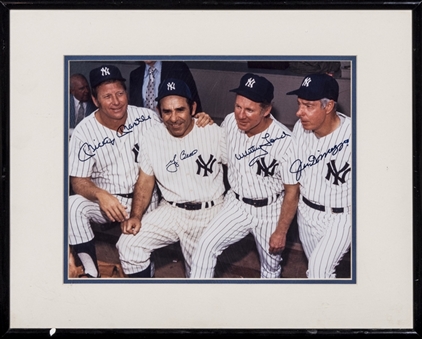 New York Yankees Multi Signed 11 x 14 Photo - Mantle, Berra, Ford & DiMaggio (JSA)